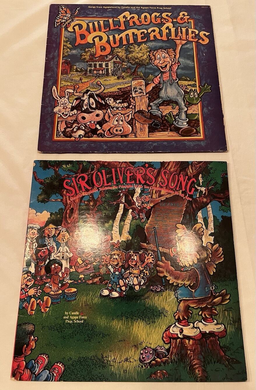 Vintage Agapeland Christian Children’s Vinyl LP Lot Bullfrogs Sir Oliver 1978